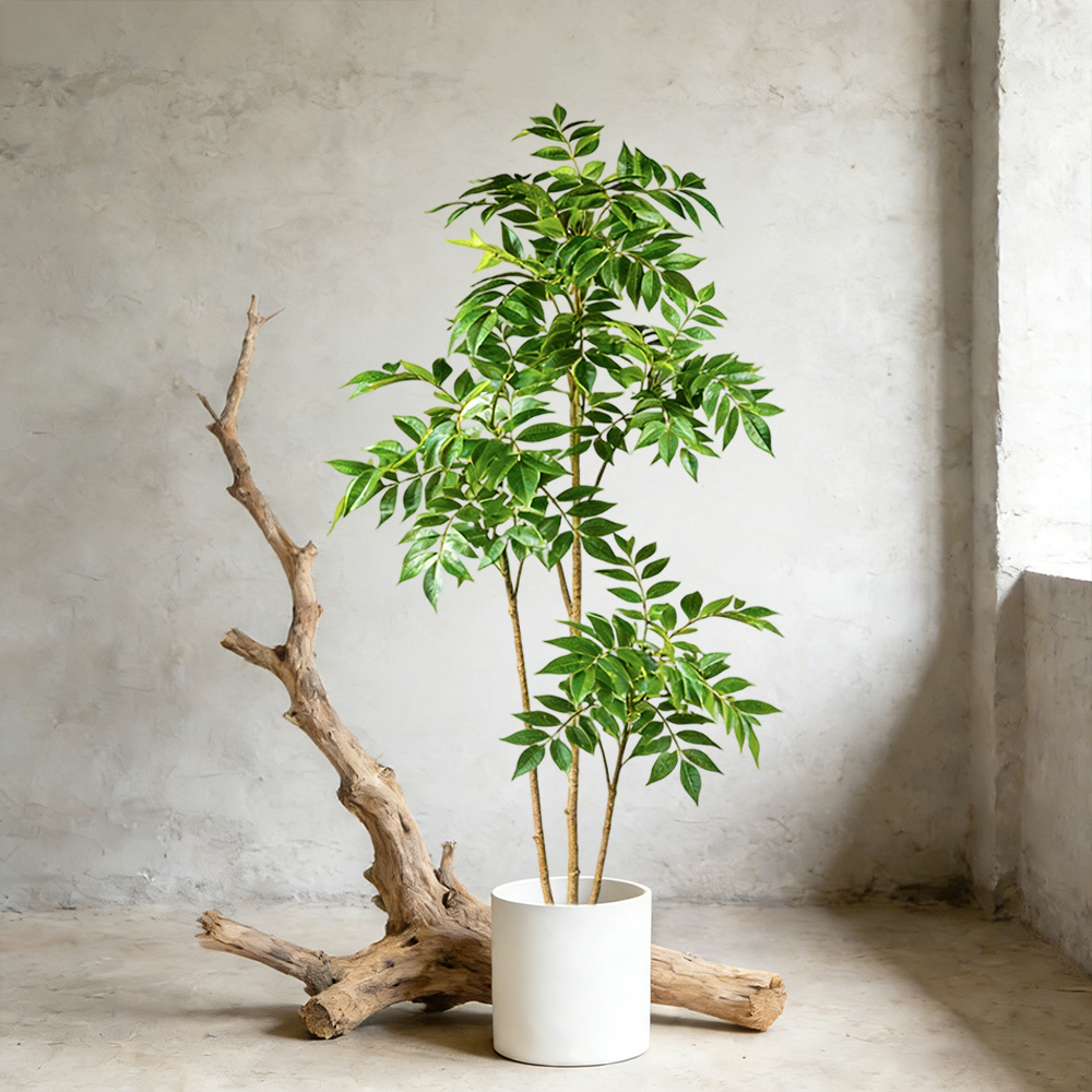 Dracaena Marginata - 76-140cm Kunstmatige Rubberboom Kunstmatige Banyanplanten Kunststof