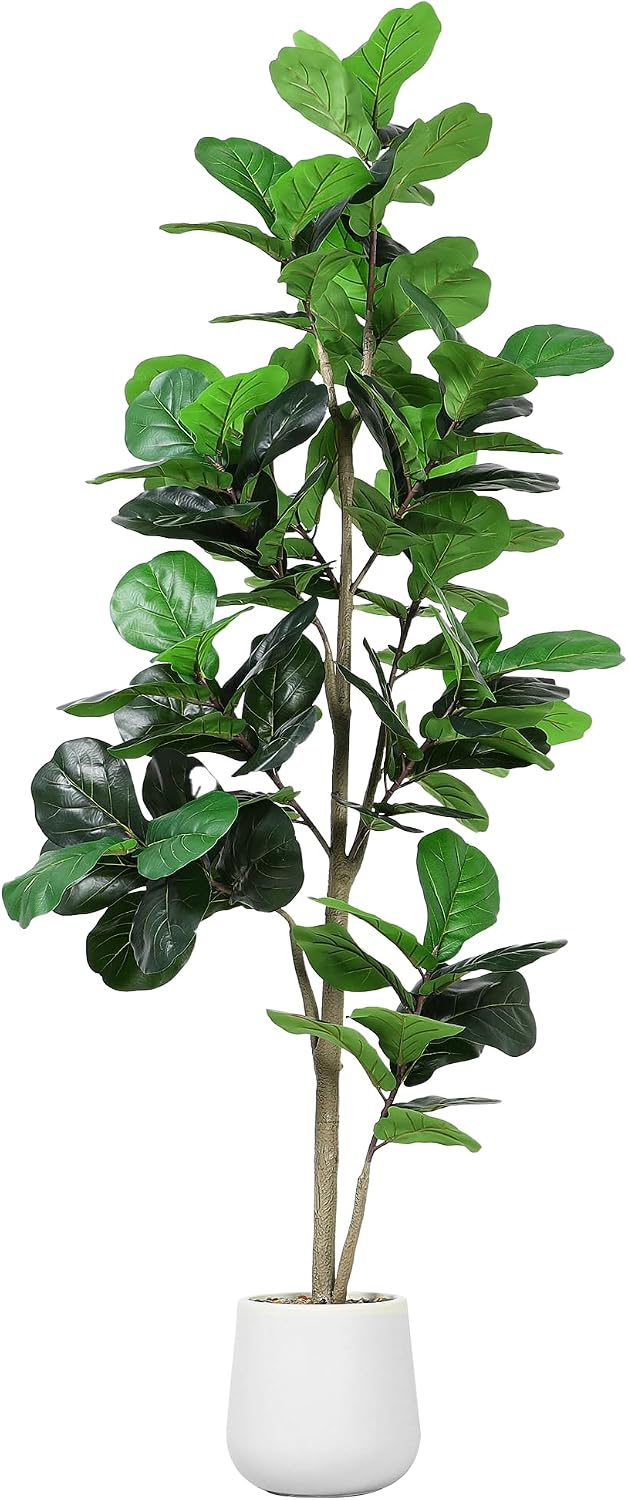 Ficus Lyrata Tree - 7ft Kunstmatige Ficus Lyrata Boom, Kunstplant,