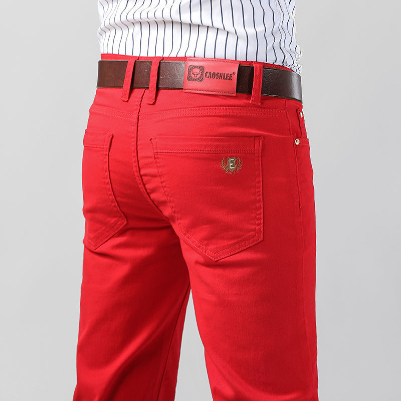 Kleurrijke denim stretch stret - Aglaonema Red recensie en prijs
